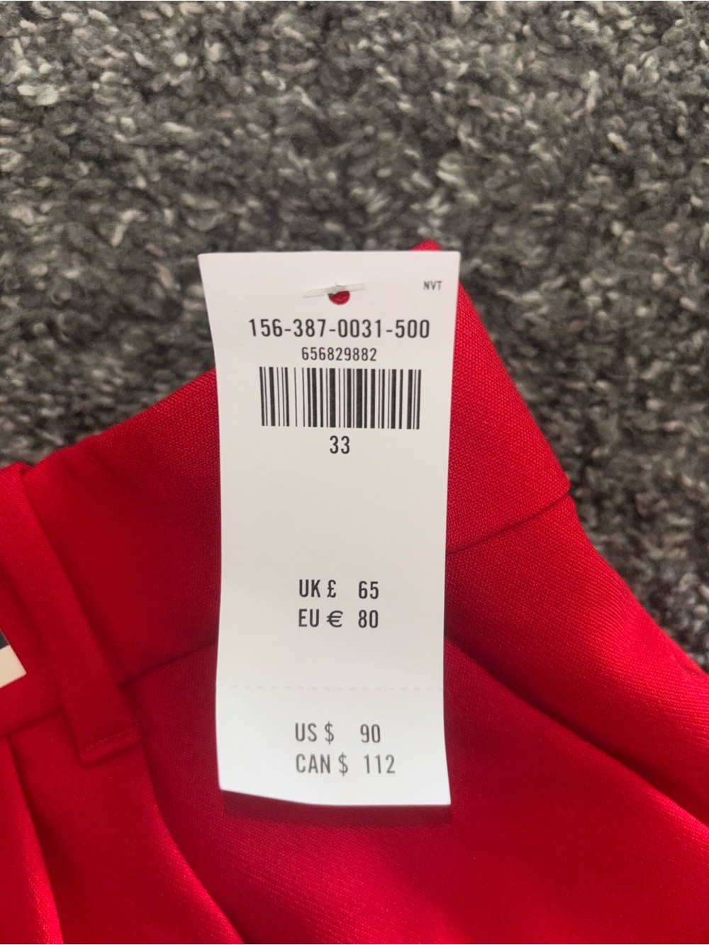 Abercrombie & Fitch Red Wide-Leg Dress Pants - Picture 6 of 6